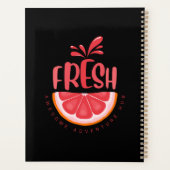 Fruchtsaft-Typografie-Illustrationskunstwerk Planer (Rückseite)