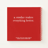 Fruchtsaftbuch, kundenspezifisch notizbuch (Rückseite)