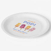Fruchtsäfte Creme Popcicle Baby Dusche Pappteller (Schrägansicht)