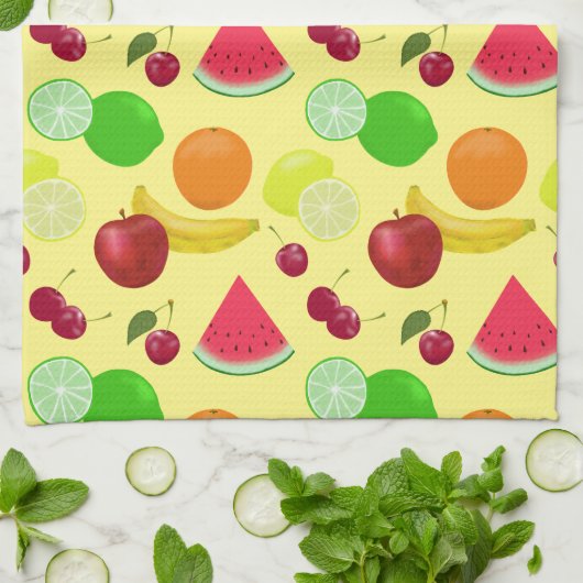 Fruchtsäfte, die Sie Niedlich anpassen Geschirrtuch (Gefaltet)