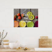 Fruchtsäfte / Essen Sie den Regenbogen Poster (Küche)