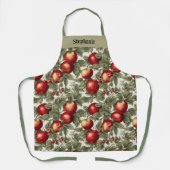 Fruchtsäfte Rote Äpfel Personalisierter Name Schürze (Vorderseite)