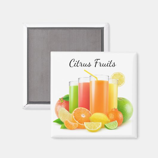 Fruchtsäfte von Citrus Magnet (Vorderseite/Rückseite)