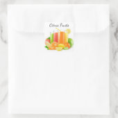Fruchtsäfte von Citrus Quadratischer Aufkleber (Tasche)