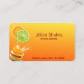 Fruchtsaftkarte Visitenkarte (Rückseite)