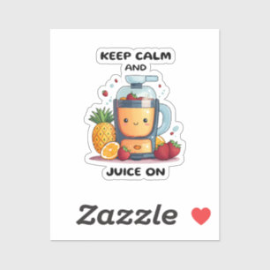 Fruchtsaftpresse Keep Calm And Juice  Gesundheit  Aufkleber