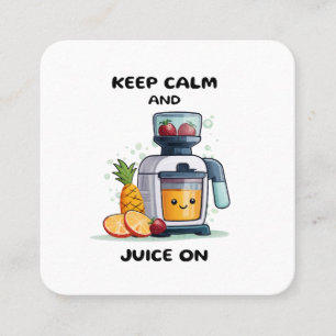 Fruchtsaftpresse Keep Calm And Juice Gesundheit Quadratische Visitenkarte