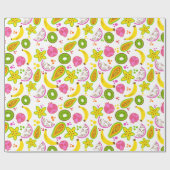 Fruchtsalat auf Weiß Groß Geschenkpapier (Flach)