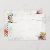 Fruchtsalat Basiskarte Begleitkarte (Vorne/Hinten)