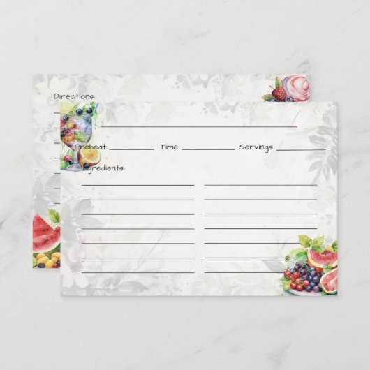 Fruchtsalat Basiskarte Begleitkarte (Vorne/Hinten)