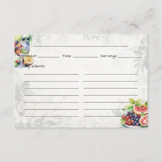 Fruchtsalat Basiskarte Begleitkarte (Vorderseite)