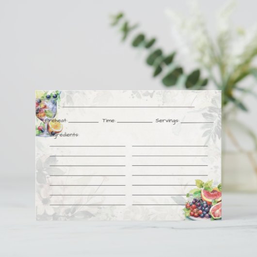 Fruchtsalat Basiskarte Begleitkarte (Stehend Vorderseite)