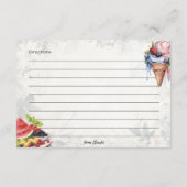 Fruchtsalat Basiskarte Begleitkarte (Rückseite)