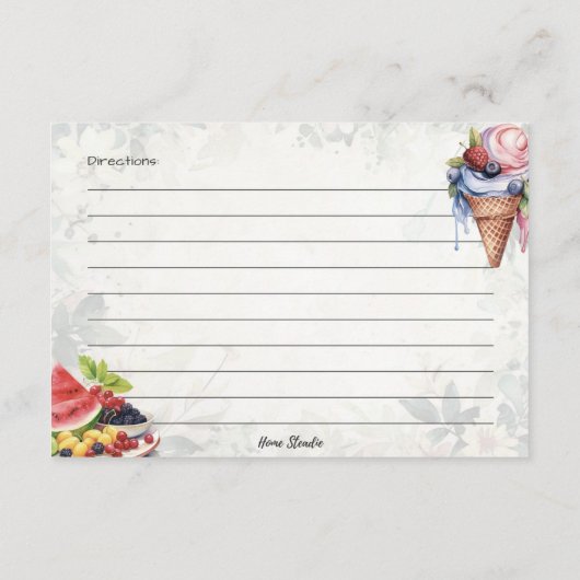 Fruchtsalat Basiskarte Begleitkarte (Rückseite)