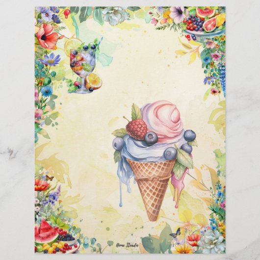 Fruchtsalat Blank Vollrezeptseite (Vorderseite)