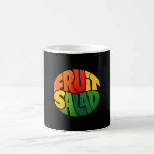 FRUCHTSALAT – Fette kreisförmige Typografie-Design Kaffeetasse
