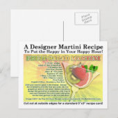 Fruchtsalat Frühling Martini Rezept Postkarte (Vorne/Hinten)