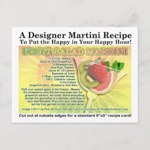 Fruchtsalat Frühling Martini Rezept Postkarte