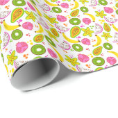 Fruchtsalat in weißem Kleinformat Geschenkpapier (Rolleneckpunkt)