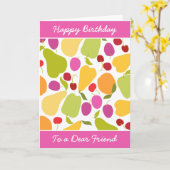 Fruchtsalat Karte (Gelbe Blume)