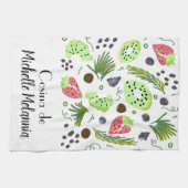 Fruchtsalat Kiwi Watermelon Weinkultur und Erde Geschirrtuch (Horizontal)