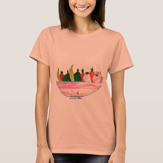 Fruchtsalat lustige Cartoon-Kunst T-Shirt (Vorderseite)