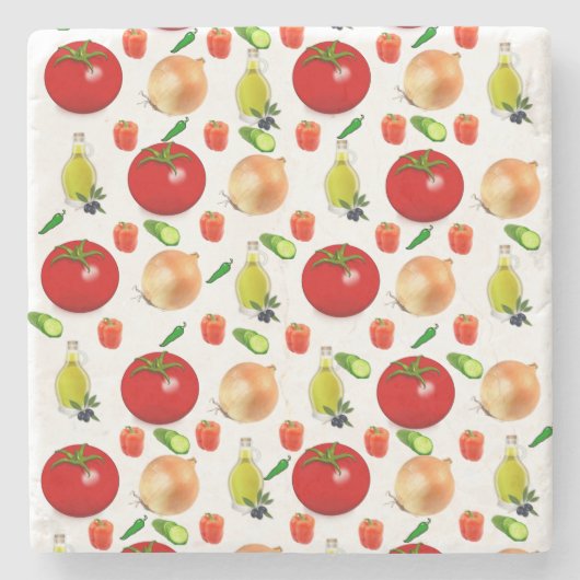 Fruchtsalat Marble Stone Untersetzer (Vorderseite)