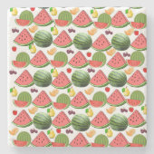 Fruchtsalat Marble Stone Untersetzer (Vorderseite)