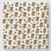 Fruchtsalat Marble Stone Untersetzer (Vorderseite)