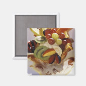 Fruchtsalat mit Eis. Magnet (Vorderseite/Rückseite)