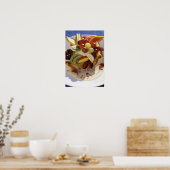 Fruchtsalat mit Eis. Poster (Küche)