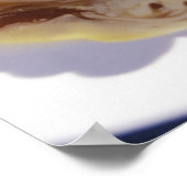 Fruchtsalat mit Eis. Poster (Ecke)