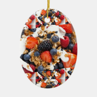 Fruchtsalat-NahrungsmittelKochs-gesunde Keramik Ornament