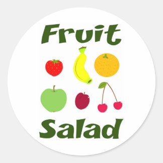 Fruchtsalat Runder Aufkleber