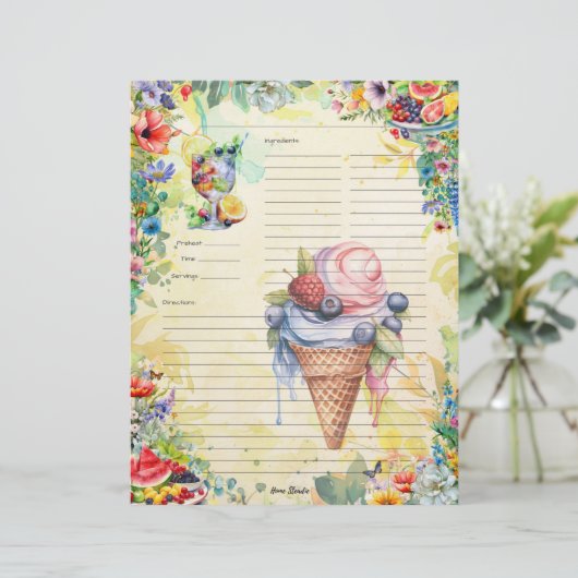 Fruchtsalat Vollrezeptseite (Stehend Vorderseite)