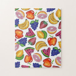 Fruchtsalat Wassermelon Limon Traube Erdbeere Appl Puzzle