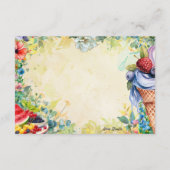 Fruchtsalatkarte Begleitkarte (Rückseite)