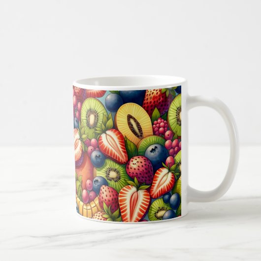 Fruchtsalatmuster - Fruchtkunst Kaffeetasse (Rechts)