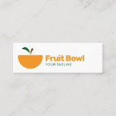 Fruchtschale-Logo | Frische Lebensmittel- oder Saf Mini Visitenkarte (Vorderseite)