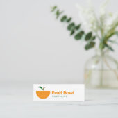 Fruchtschale-Logo | Frische Lebensmittel- oder Saf Mini Visitenkarte (Stehend Vorderseite)