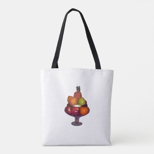 Fruchtschale mit Ständer auf Weiß Tasche (Rückseite)