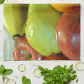 Fruchtschale, Orange, Apfel, Birne, Küchentuch (Gefaltet)