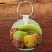 Fruchtschale, Orange, Apfel, Birne, Schlüsselanhänger (Vorderseite)