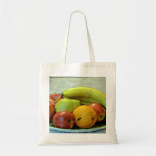 Fruchtschale, Orange, Apfel, Birne, Tragetasche