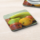 Fruchtschale, Orange, Apfel, Birne, Untersetzer (Linke Seite)