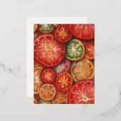 Fruchtscheiben Nahtlose Muster Folien Feiertagspostkarte (Vorderseite/Rückseite)
