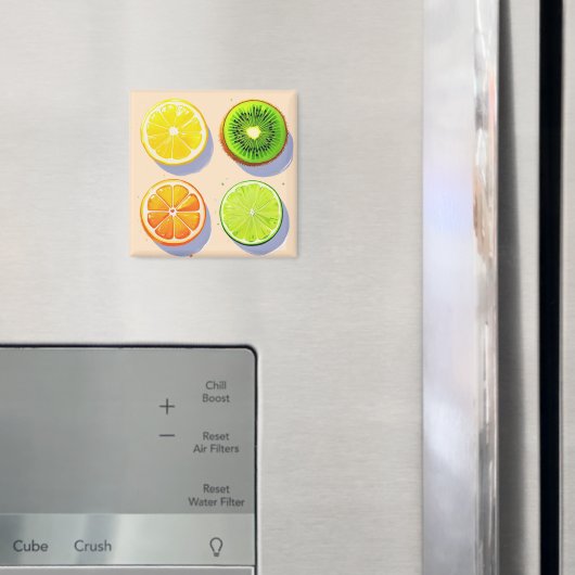 Fruchtscheiben Pop Art Magnet (In Situ (Kühlschrank))