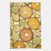 Fruchtscheiben Zitrusmuster orange gelb grün Geschirrtuch (Vertikal)
