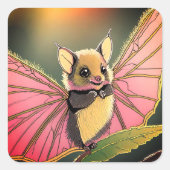 Fruchtschläger Quadratischer Aufkleber (Vorderseite)