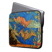 Fruchtschlaufe Vintag verklebte Glasmosaike Laptopschutzhülle (Vorderseite Links)